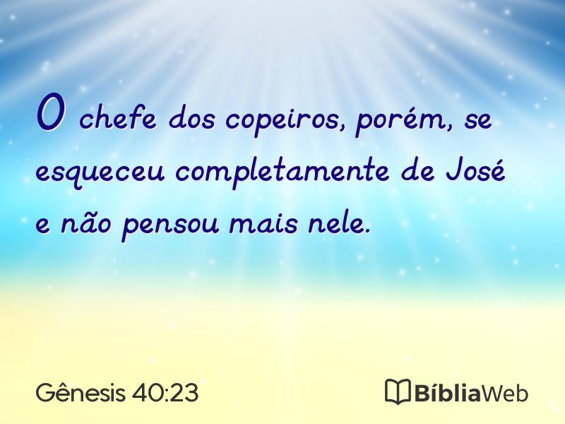 Gênesis 40:23 em imagem para compartilhar