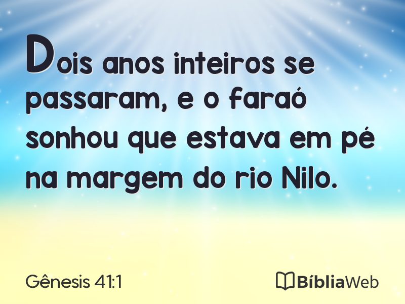 Gênesis 41:1 em imagem para compartilhar