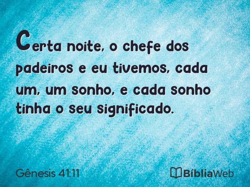 Gênesis 41:11 em imagem para compartilhar