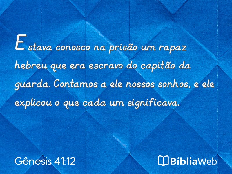 Gênesis 41:12 em imagem para compartilhar