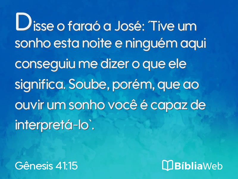 Gênesis 41:15 em imagem para compartilhar