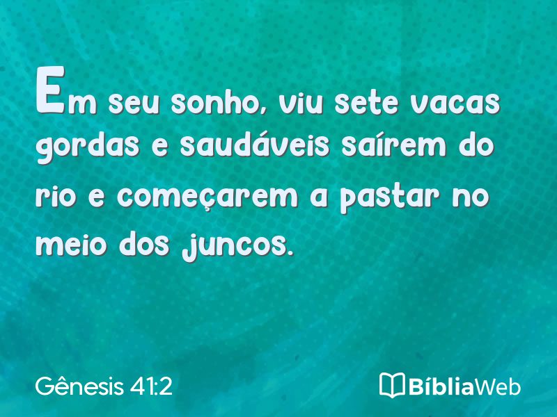 Gênesis 41:2 em imagem para compartilhar