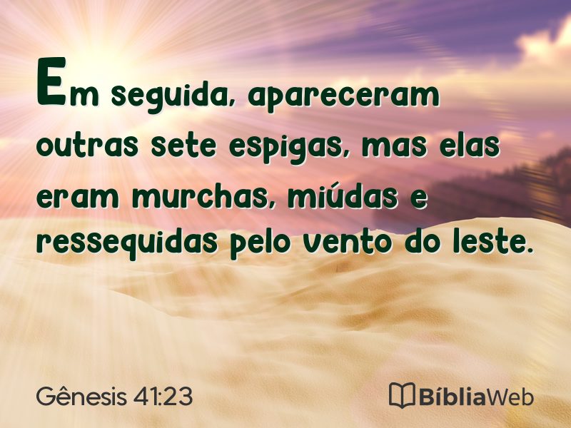 Gênesis 41:23 em imagem para compartilhar