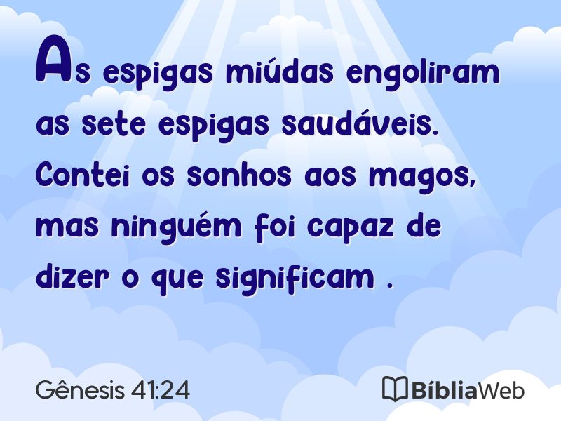 Gênesis 41:24 em imagem para compartilhar