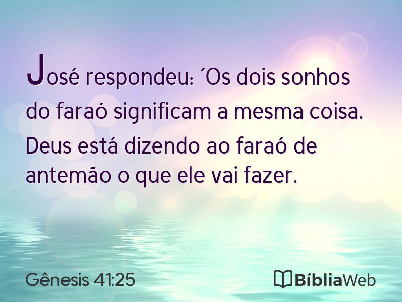 Gênesis 41:25 em imagem para compartilhar