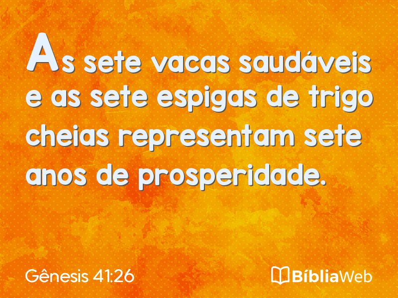 Gênesis 41:26 em imagem para compartilhar