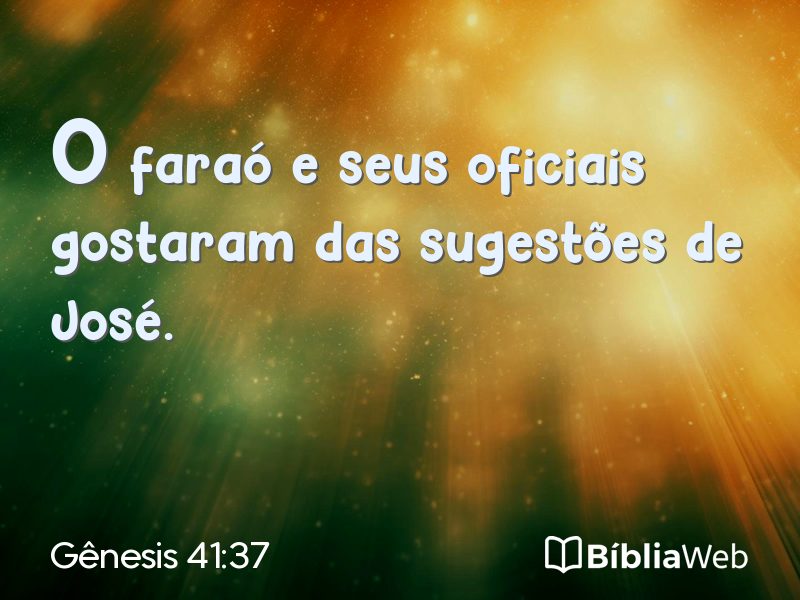Gênesis 41:37 em imagem para compartilhar