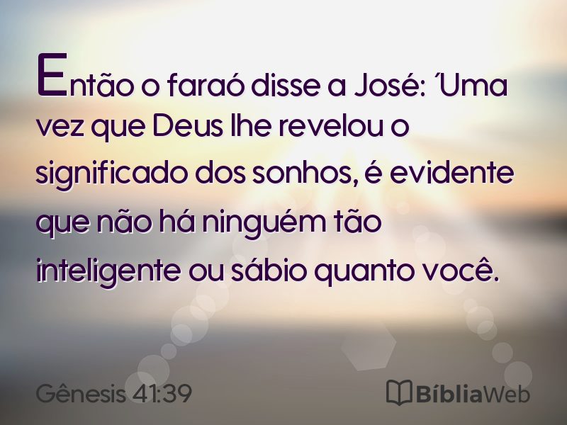Gênesis 41:39 em imagem para compartilhar