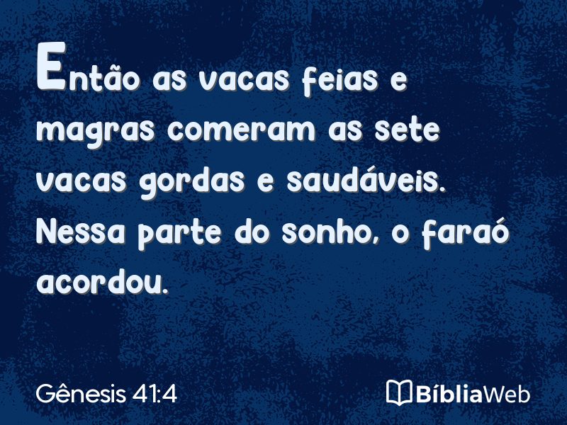 Gênesis 41:4 em imagem para compartilhar