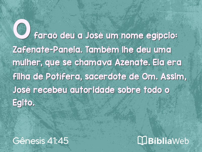 Gênesis 41:45 em imagem para compartilhar