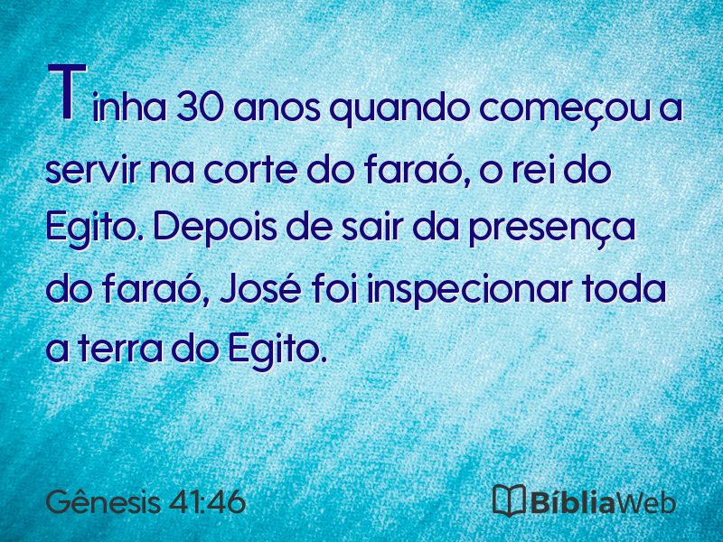 Gênesis 41:46 em imagem para compartilhar