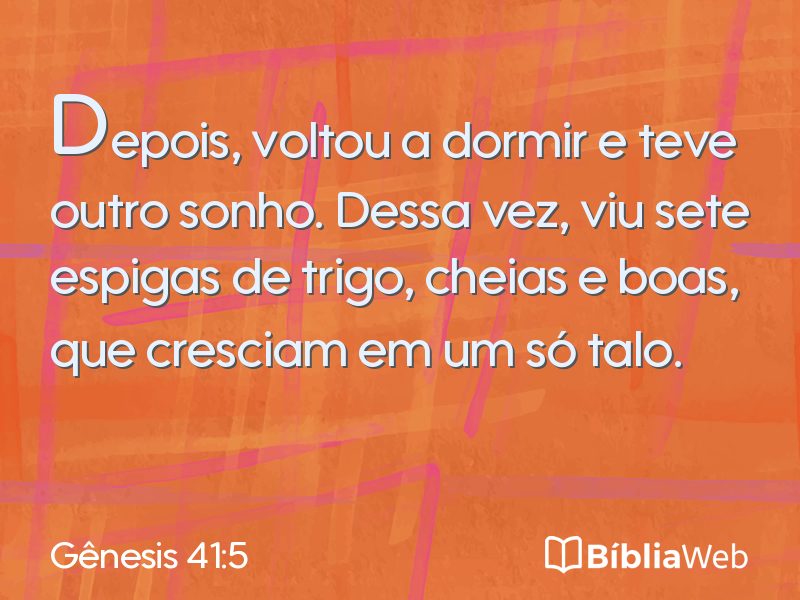 Gênesis 41:5 em imagem para compartilhar