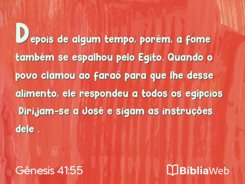 Gênesis 41:55 em imagem para compartilhar