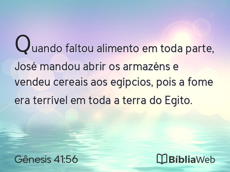 Gênesis 41:56 em imagem para compartilhar