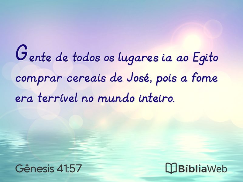 Gênesis 41:57 em imagem para compartilhar