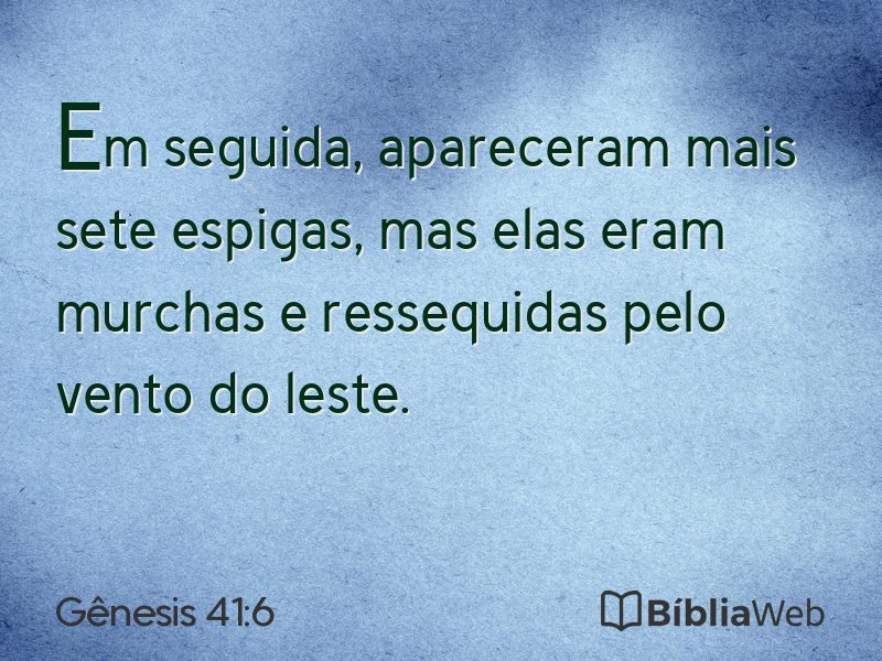 Gênesis 41:6 em imagem para compartilhar