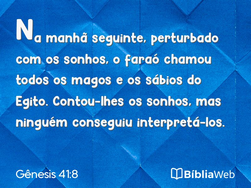 Gênesis 41:8 em imagem para compartilhar