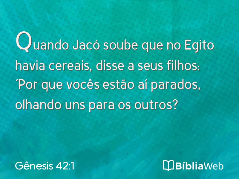 Gênesis 42:1 em imagem para compartilhar