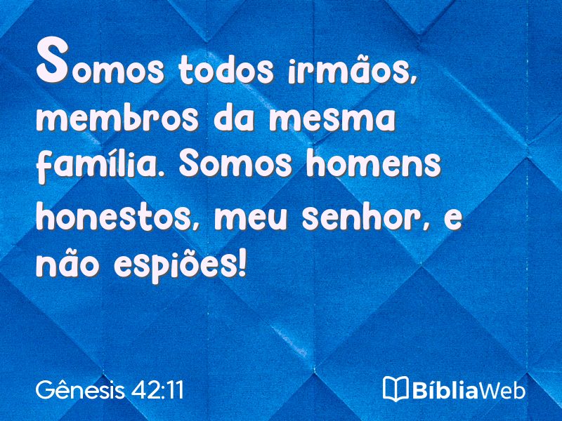 Gênesis 42:11 em imagem para compartilhar