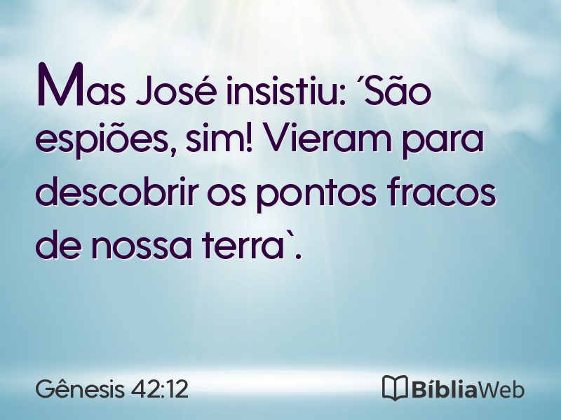 Gênesis 42:12 em imagem para compartilhar