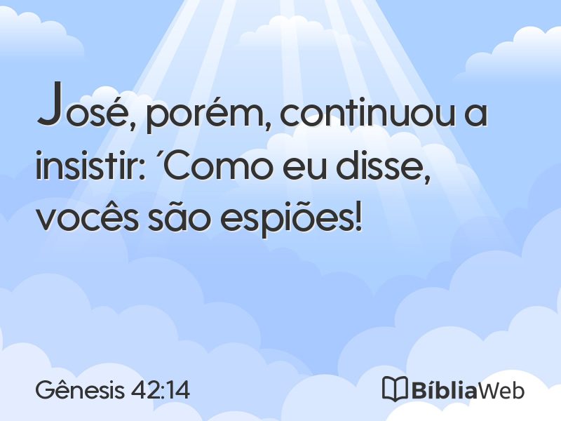 Gênesis 42:14 em imagem para compartilhar
