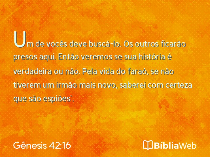 Gênesis 42:16 em imagem para compartilhar