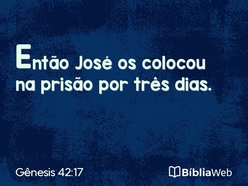 Gênesis 42:17 em imagem para compartilhar