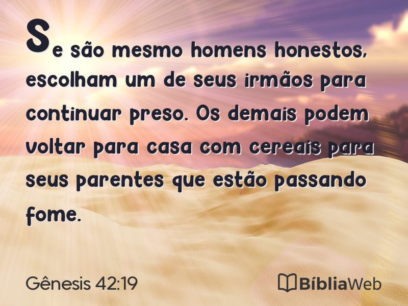 Gênesis 42:19 em imagem para compartilhar