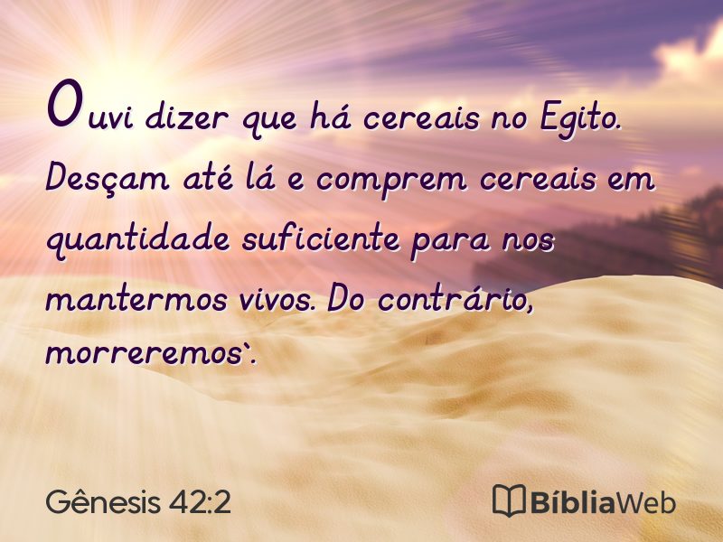Gênesis 42:2 em imagem para compartilhar