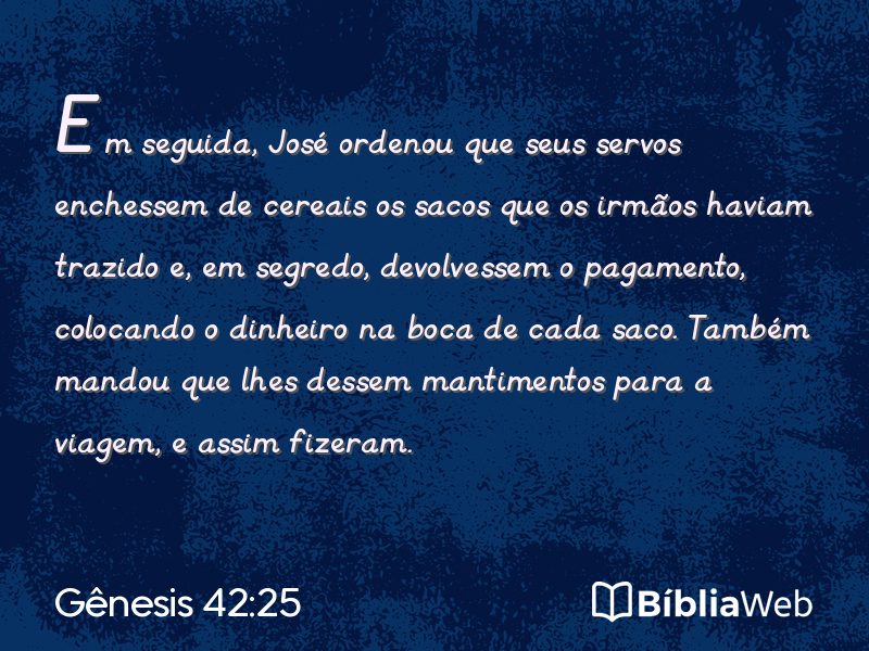 Gênesis 42:25 em imagem para compartilhar