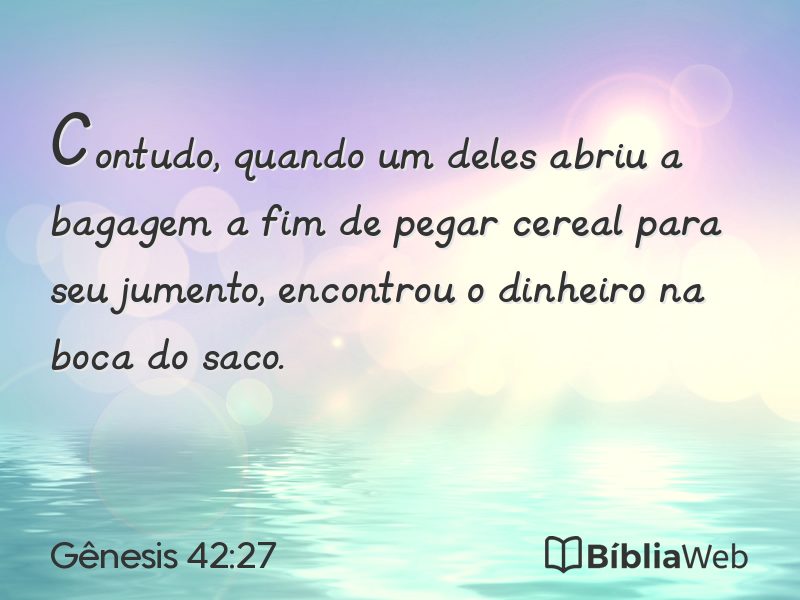 Gênesis 42:27 em imagem para compartilhar