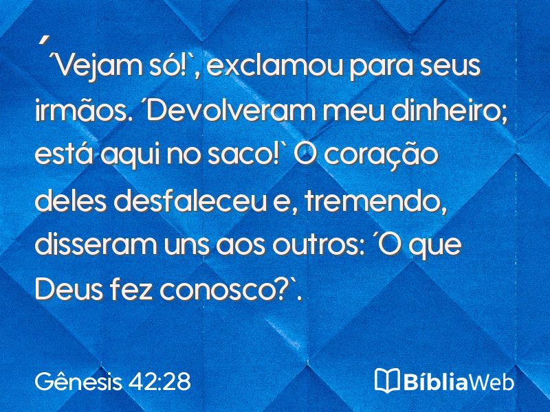 Gênesis 42:28 em imagem para compartilhar