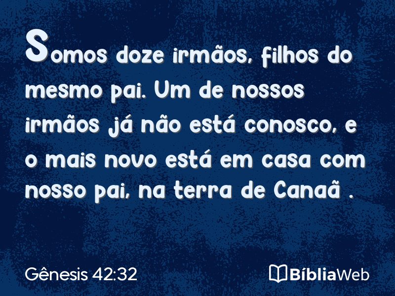 Gênesis 42:32 em imagem para compartilhar