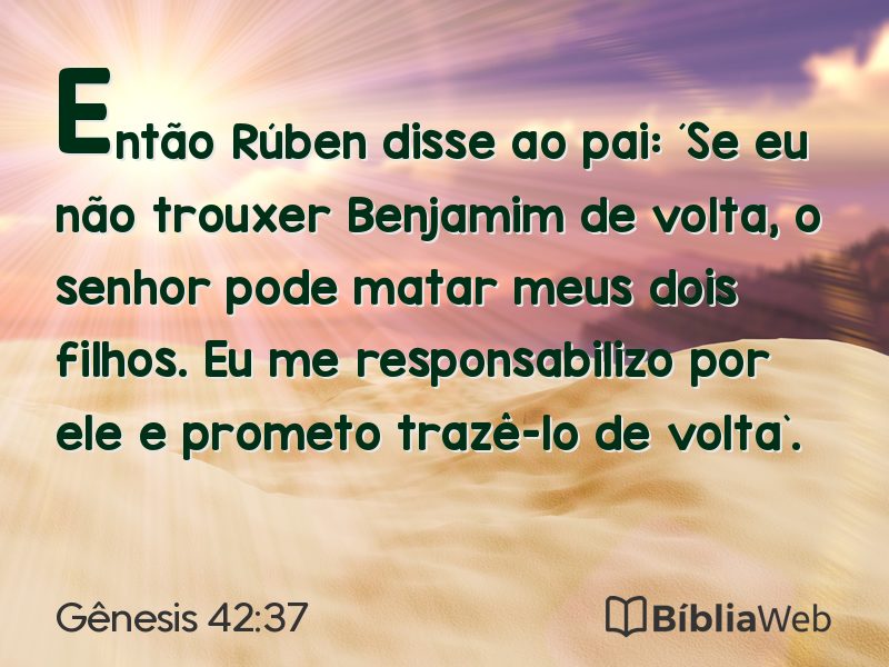 Gênesis 42:37 em imagem para compartilhar