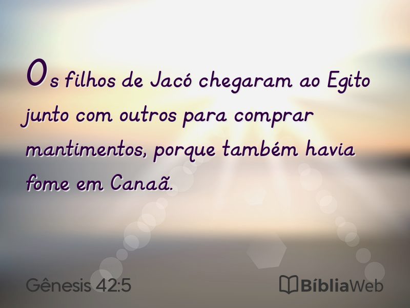 Gênesis 42:5 em imagem para compartilhar