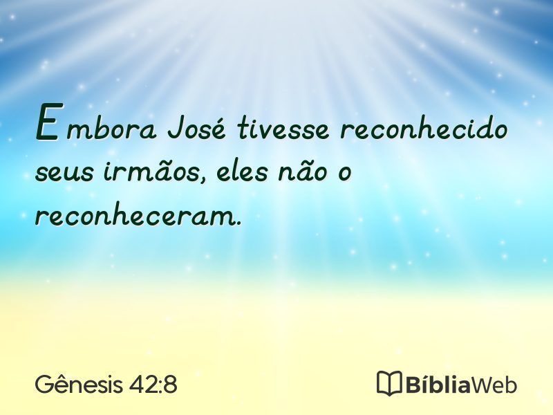 Gênesis 42:8 em imagem para compartilhar