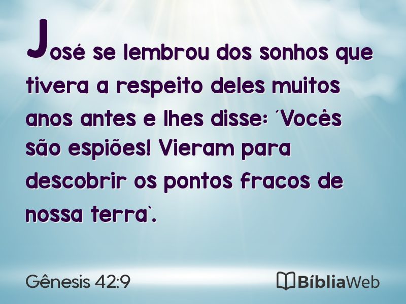 Gênesis 42:9 em imagem para compartilhar