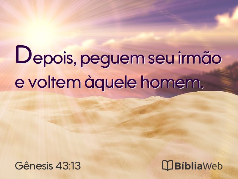 Gênesis 43:13 em imagem para compartilhar