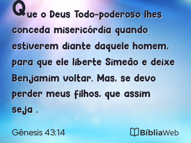 Gênesis 43:14 em imagem para compartilhar