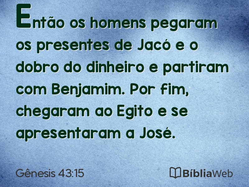 Gênesis 43:15 em imagem para compartilhar