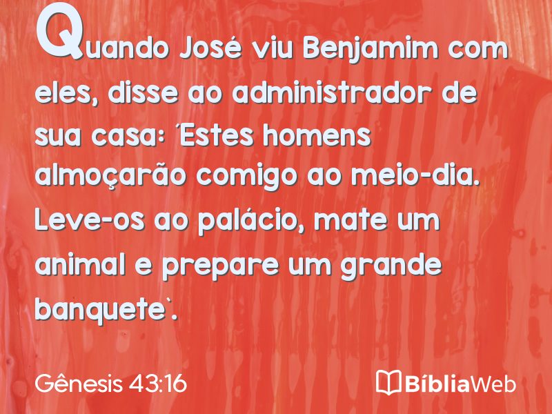 Gênesis 43:16 em imagem para compartilhar