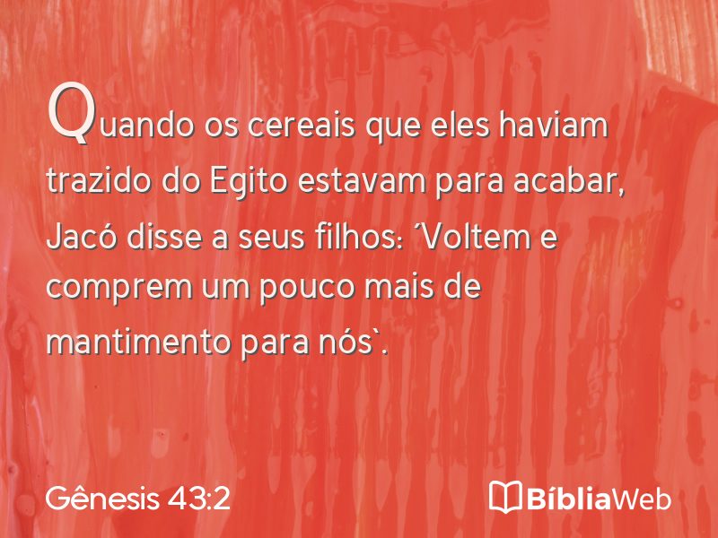 Gênesis 43:2 em imagem para compartilhar