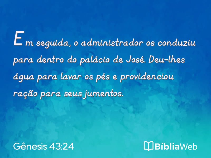 Gênesis 43:24 em imagem para compartilhar