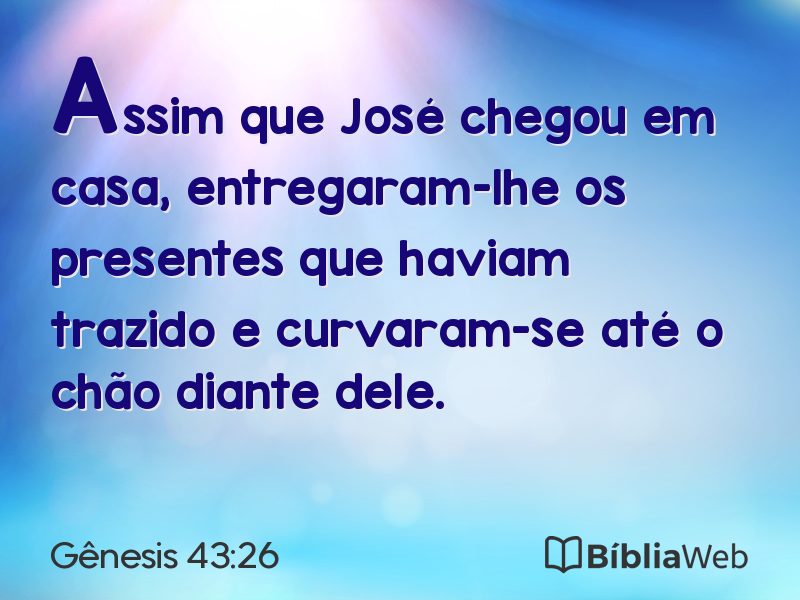 Gênesis 43:26 em imagem para compartilhar