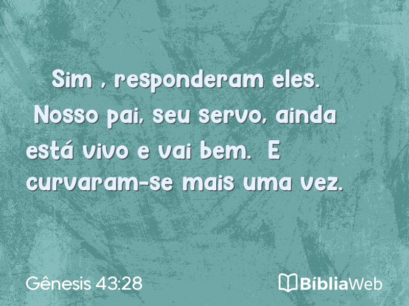Gênesis 43:28 em imagem para compartilhar