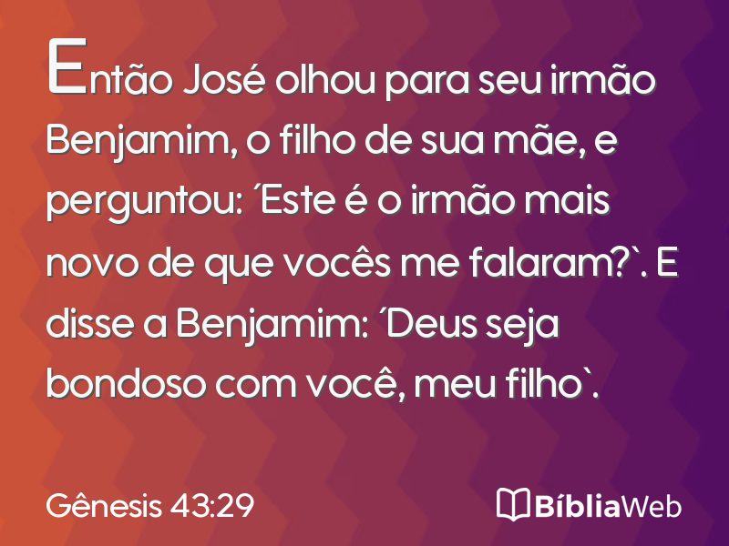 Gênesis 43:29 em imagem para compartilhar