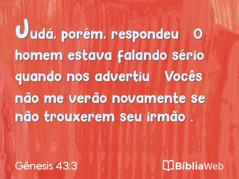 Gênesis 43:3 em imagem para compartilhar