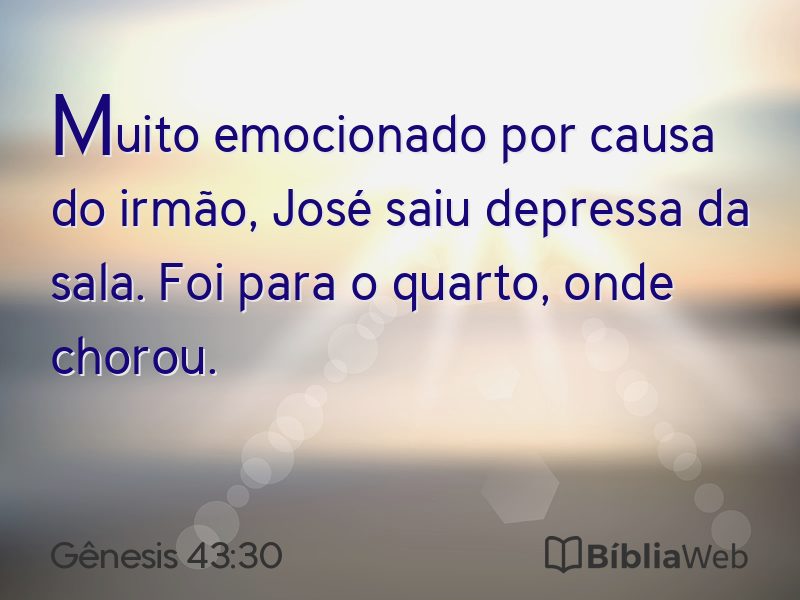 Gênesis 43:30 em imagem para compartilhar