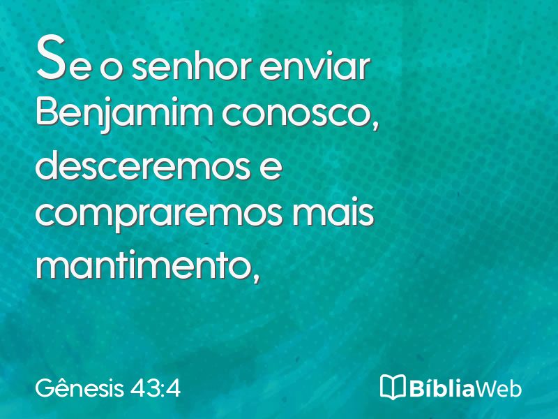 Gênesis 43:4 em imagem para compartilhar