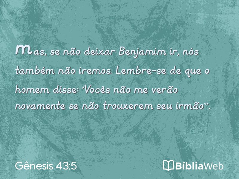 Gênesis 43:5 em imagem para compartilhar